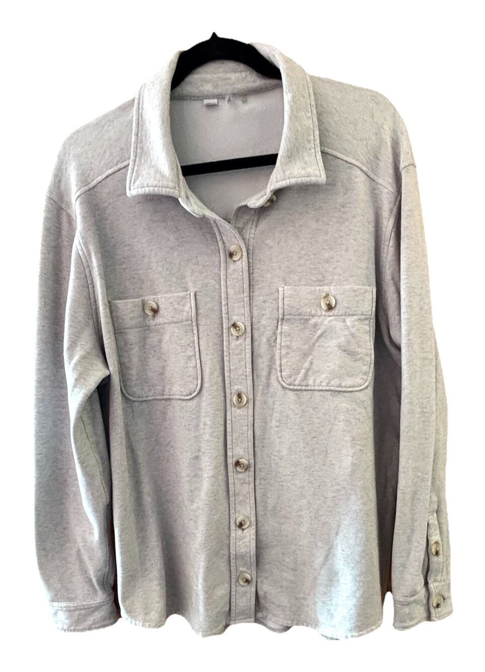 Travis Matthew’s Women’s Heather Gray Shacket Sz XL Golf Athleasure Activewear